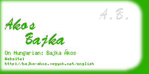 akos bajka business card