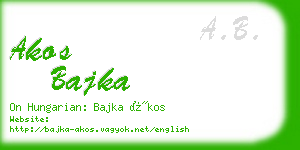 akos bajka business card